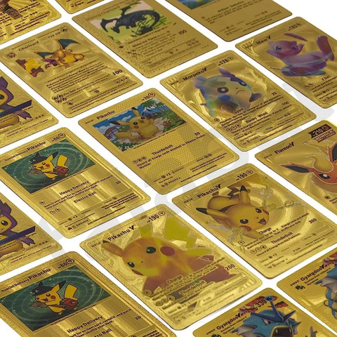 CrazyBuy Pokemon Big Album With 55 PCS Gold Cards(V Max, V, GX, EX, V Star  & Basic Cards) - Pokemon Big Album With 55 PCS Gold Cards(V Max, V, GX, EX,  V