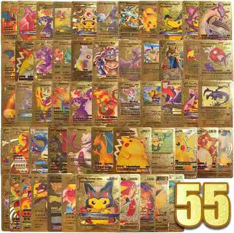 ultra rare 55 pcs gold pokemon cards pack Amazon.com: Packs Golden Cards Deck Box Gold Foil Card for Fans/Kids/Collectors Gifts (No Duplicates) (55 Pcs A) : Toys & Games Official Pokemon 55 Card Lot
