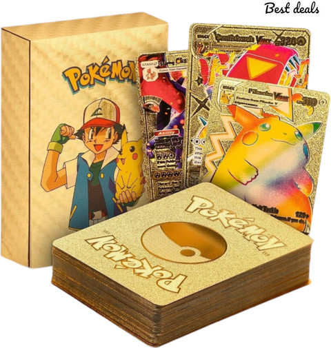 Bestdeals Pokemon cards golden,55 pokemon card gold, tcg box deck pack set - Pokemon cards golden,55 pokemon card gold, tcg box deck pack set . Buy pikachu toys in India. shop for Bestdeals Pokemon cards golden,55 pokemon card gold, tcg box deck pack set - Pokemon cards golden,55 pokemon card gold, tcg box deck pack set . Buy pikachu toys in India. shop for
