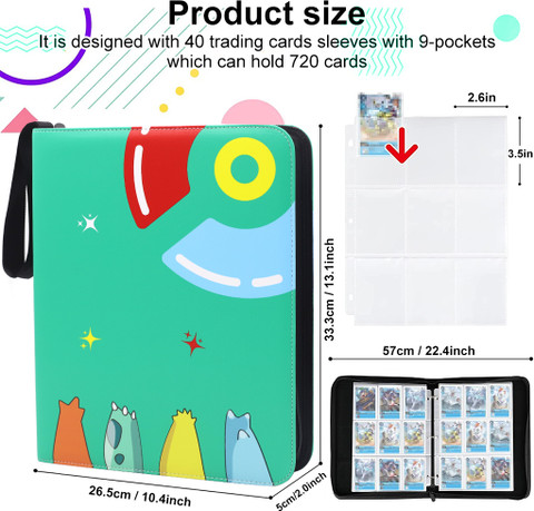 PATPAT Poke-mon Binder, Big Size Trading Cards Album for 720 Poke-mon Cards  - Poke-mon Binder, Big Size Trading Cards Album for 720 Poke-mon Cards .  shop for PATPAT products in India. |