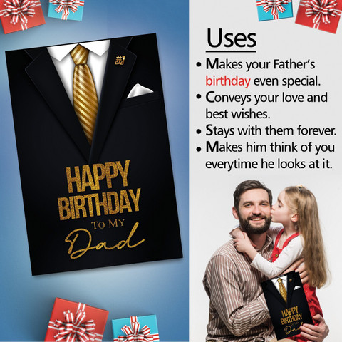 GIFT MY PASSION Happy birthday to my dad Greeting Card Greeting