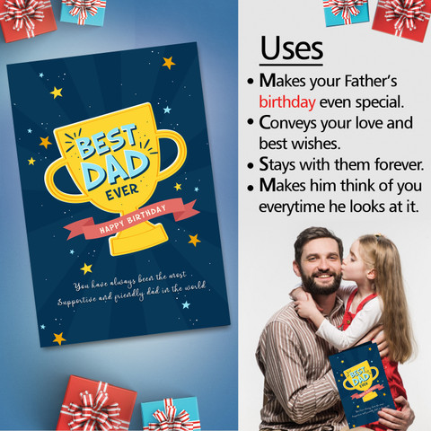 GIFT MY PASSION Best dad ever happy birthday Greeting Card