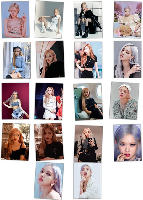 craft maniacs BLACKPINK ROSE PACK OF 18 MATT LAMINATED LOMO CARDS