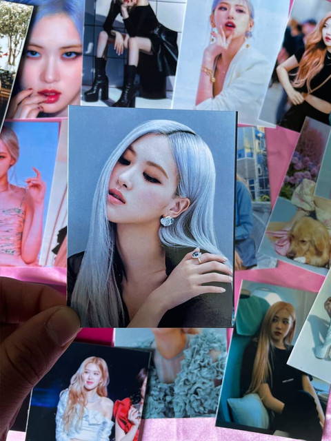 craft maniacs BLACKPINK ROSE PACK OF 18 MATT LAMINATED LOMO CARDS