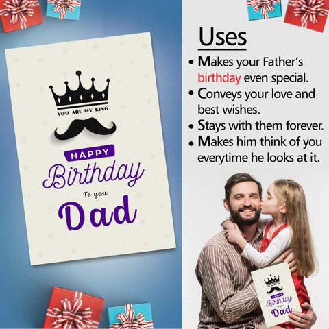 GIFT MY PASSION Happy birthday to you dad Greeting Card Greeting
