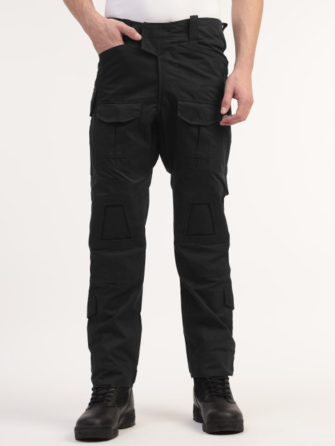 MOUNTMILLER Black Advanced Tactical Pant: Multi pocket, Stretch Panels, UV  protection Men Cargos - Main Image