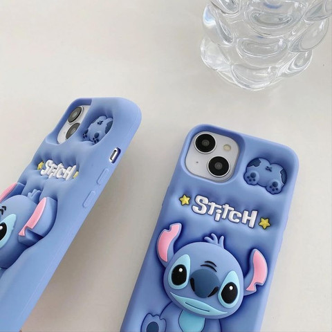 FEELPZONE Back Cover for Stitch iphone 15-BLUE STITCH Soft Silicone 3D  Cartoon with Holder, Full Protective - FEELPZONE : Flipkart.com