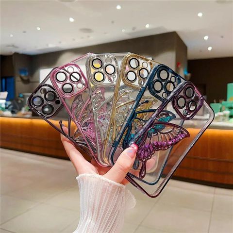 AEETZ Back Cover for iPhone 15 3d Cute Silicone Glitter Butterfly
