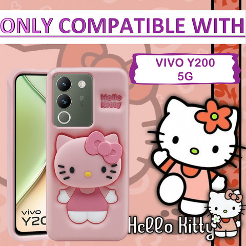 Asgeot Back Cover for Vivo Y200 5G Cute Hello Kitty Soft Case with - Main Image