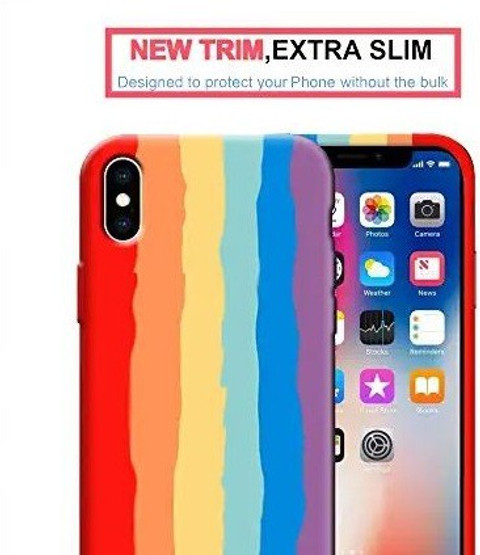 レインボー Apple iPhone Xs Apple iPhone X, Iphone 10, Slim Hybrid Dual Layer Shock