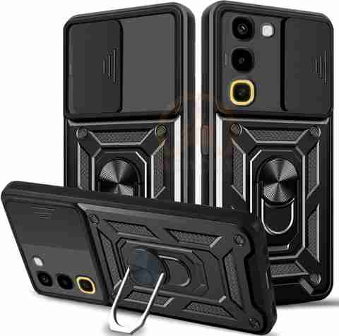 AelVouX Back Cover for Realme 16X 5G (Black, Slider, Polycarbonate, Thermoplastic Polyurethane, Pack of: 1) - Image 5