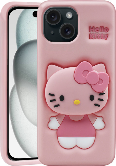 Asgeot Back Cover for Apple Iphone 15 Cute Hello Kitty Soft Case