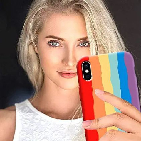 BadiyaBuy Back Cover for Apple iPhone XS max Rainbow Back Case