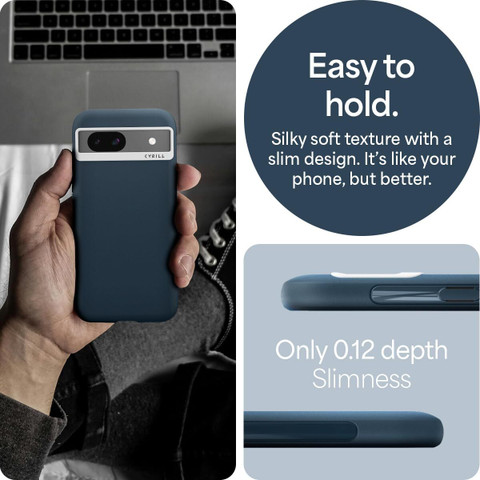 CYRILL Back Cover for Google Pixel 8a (TPU, PC | Deep Sea