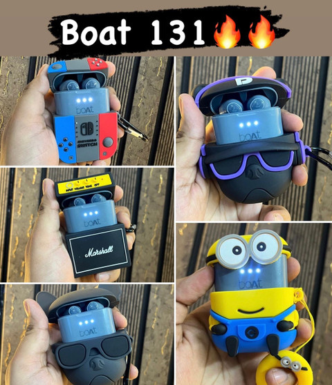 KHR Back Cover for Boat Airdopes 131 138 Cartoon case Protective