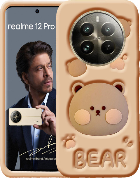 Wowcase Back Cover for Realme 12 Pro 5G, Cute Funny Bear Case with