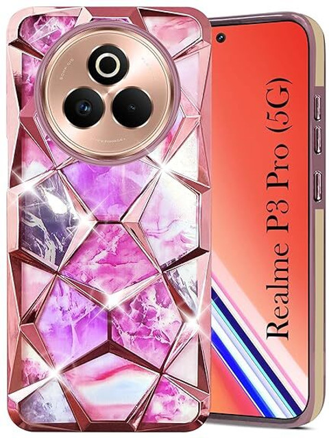 Kosher Traders Back Cover for Realme P3 Pro Glitter Sparkle and