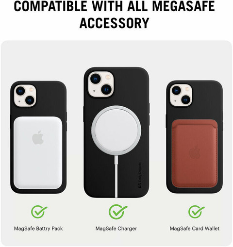 DailyObjects Black Flekt Silicone Back Cover for Apple iPhone 14