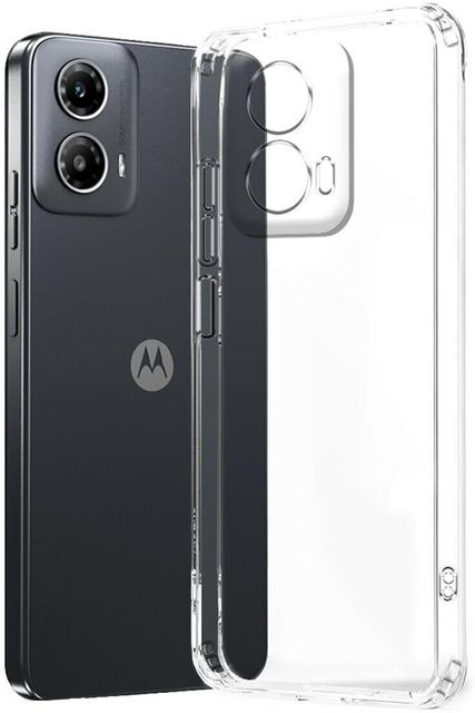 CASEVIBE Back Cover for Motorola Moto G34, Motorola G34, Moto G34, MOTOROLA g45 5G (Transparent, Flexible, Polycarbonate, Thermoplastic Polyurethane, Pack of: 1) - Image 4