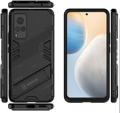SPL Shock Proof Back Cover for Vivo X60 (Black) - Image 3