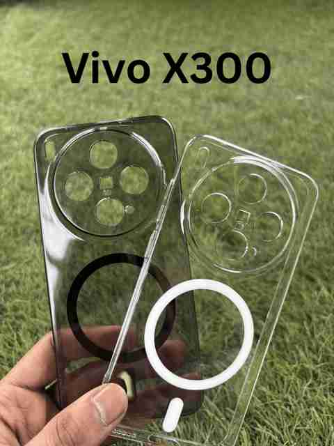 FONKR Anti Yellow Back Cover for VIVO X300 Combo, Magnetic Transparent Hrad Case, Crystal Clear Case, Anti Yellow case (Transparent, Black, Anti-Yellow, Plastic, Polycarbonate, Pack of: 2) - Image 5