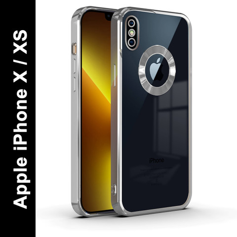HSRPRO Back Cover for ELECTROPLATING LOGO CUT APPLE IPHONE X XS