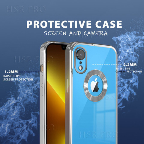 HSRPRO Back Cover for ELECTROPLATING LOGO CUT APPLE IPHONE XR