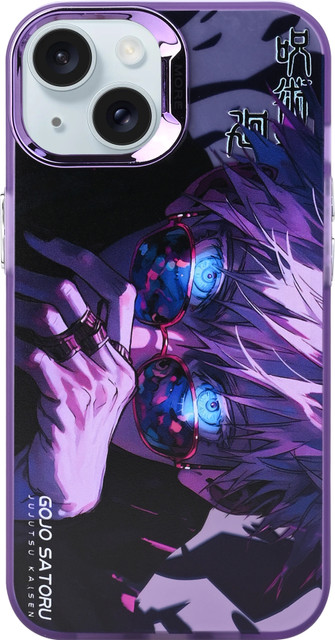 MS-Shield Back Cover for Apple iPhone 15, 3D Anime Gojo Satoru