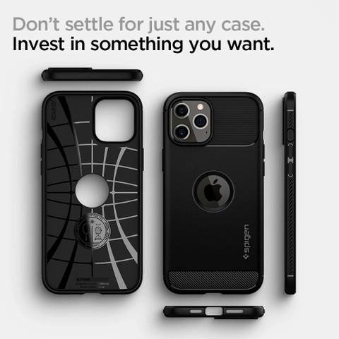 Spigen Rugged Armor Back Cover for Apple iPhone 12 Pro, Apple iPhone 12