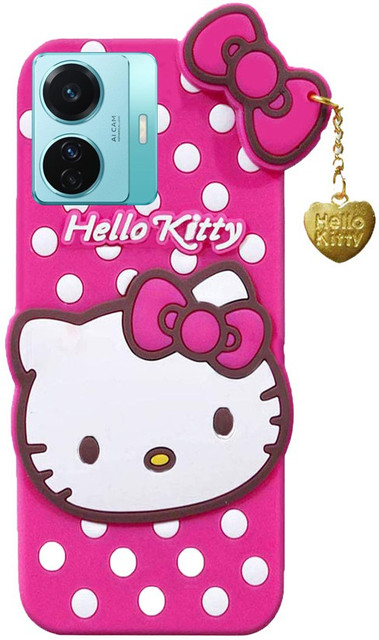 WEBKREATURE Back Cover for Vivo T1 Pro, Cute Hello Kitty Case
