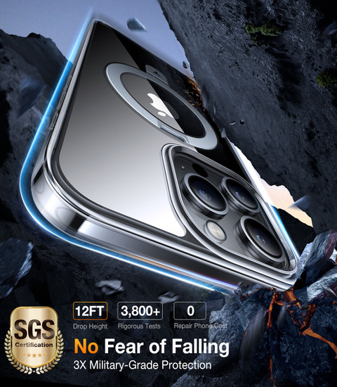 Torras Back Cover for TORRAS MagSafe iPhone 15 Pro Max Case: MIL