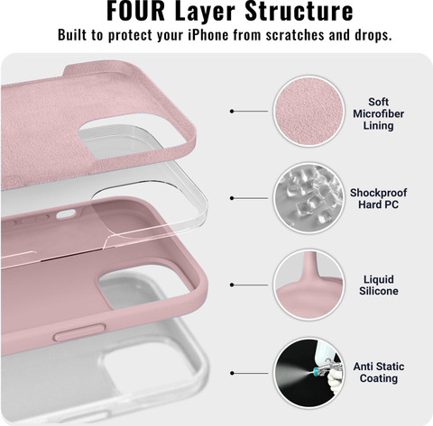 Coverskart Liquid Silicone Back Cover for Apple iPhone 13, Logo