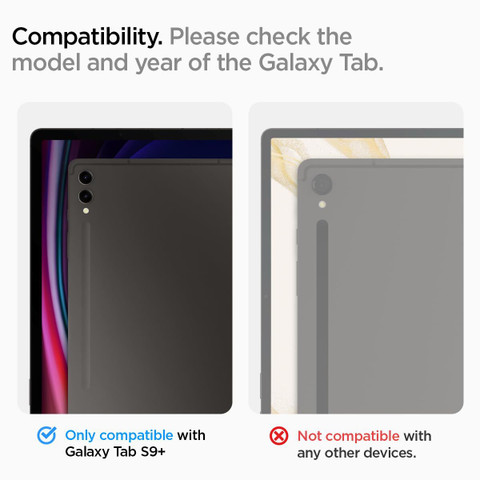 Spigen Back Cover for Samsung Galaxy Tab S9 Plus Tough Armor Pro