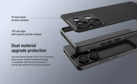Nillkin Back Cover for Redmi Note 13 Pro, Poco X6, Nillkin Frosted