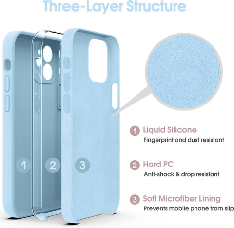 Coverskart Liquid Silicone Back Cover for Apple iPhone 12