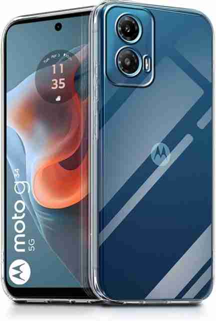CASEVIBE Back Cover for Motorola Moto G34, Motorola G34, Moto G34, MOTOROLA g45 5G (Transparent, Flexible, Polycarbonate, Thermoplastic Polyurethane, Pack of: 1) - Image 3