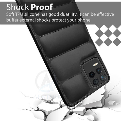Custodia Flip Libro Con Porta Carte Per OPPO REALME 8 5G / Narzo 30 5G / Q3 5G – Gel Interno, Similpelle, Nero - 3