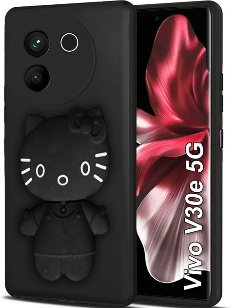 VAPRIF Back Cover for Vivo V30e 5G, Kitty Makeup Mirror Matte