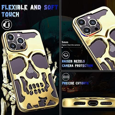 INNOPACE Back Cover for iPhone 12 Pro 3D Skull Latest Back Cover