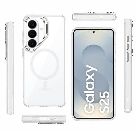 Casotec Back Cover for Samsung Galaxy S25 5G (White, Magnetic Case, Polycarbonate, Pack of: 1) - Image 5