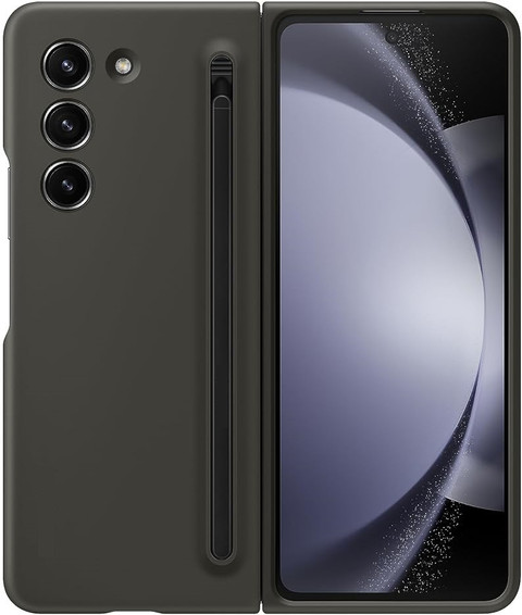 FIEUSCHE Back Cover for Samsung Galaxy Z Fold Phone Case with Built-in  Compact S Pen, Holder Slot for Pen