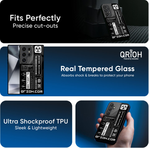 QRIOH Glass Back Cover for Samsung Galaxy M31 Prime QRIOH