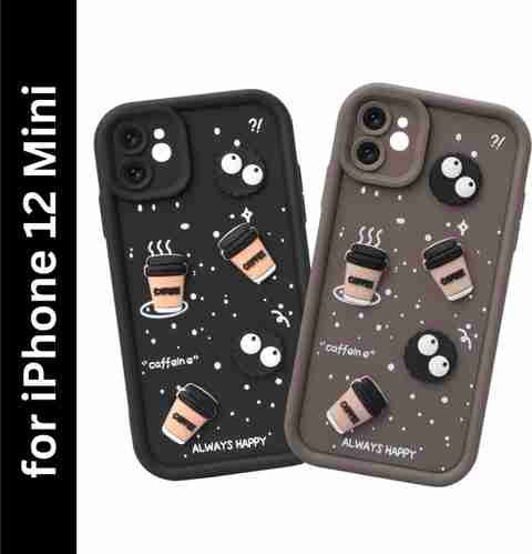 DARKFIT Back Cover for Apple iPhone 12 Mini, 3D Coffee Design Case