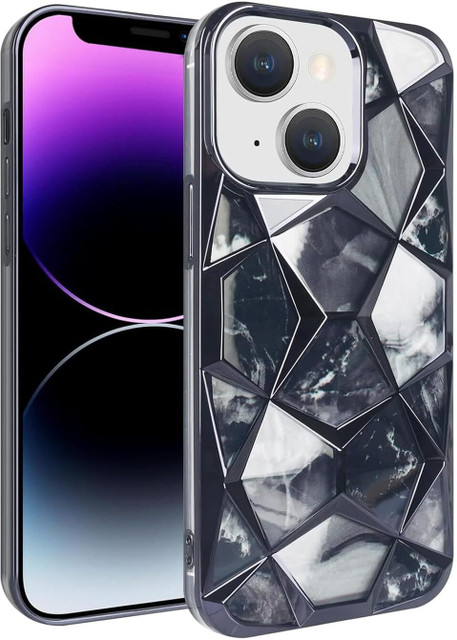 AUTOCASE Back Cover for Iphone 15 Plus Luxury 3D Diamond Design