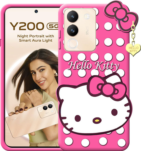 TERANCE Back Cover for Vivo Y200 5G 3D Cute Hello Kitty Soft - Main Image