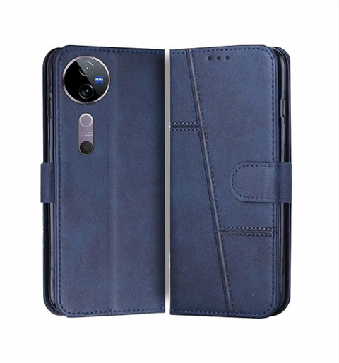 Leather Folio Cover per VIVO V40 5G, Custodia in Pelle PU