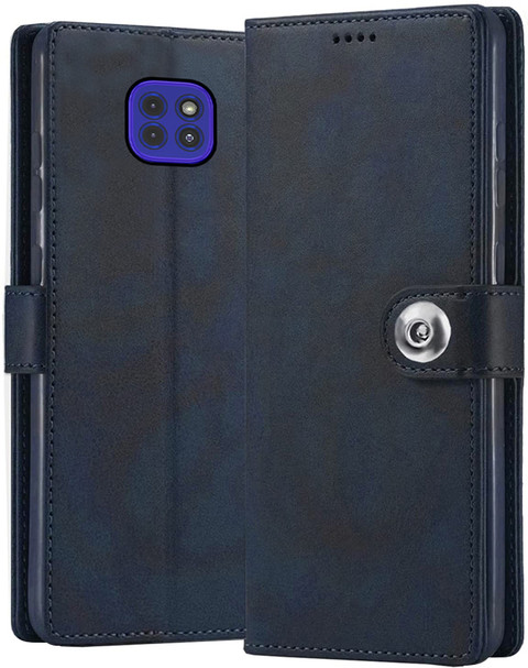 ExclusivePlus Front Back Case for Motorola Moto G9 Premium Imported  Business Series Wallet Flip Back Cover