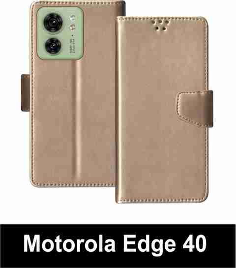 HAOYE Leather Folio Cover per Motorola Moto Edge 40 Pro Cover, PU