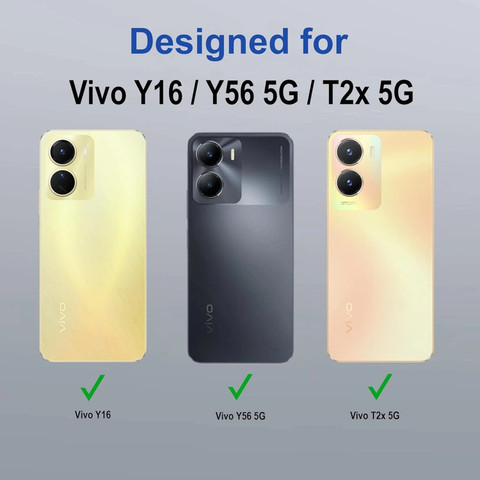 AIBEX Flip Cover for Vivo T2x 5G Vivo Y56 5G Vivo Y16 4G| Premium  Leather Finish Magnetic Closure