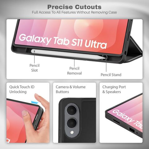 BLACK LOVIES Flip Cover for Samsung Galaxy tab S11 Ultra, Samsung